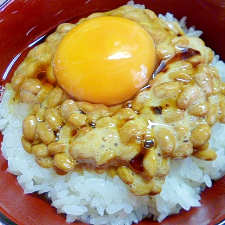 簡単♪朝ご飯におすすめ♪ごま油香る納豆玉子かけご飯